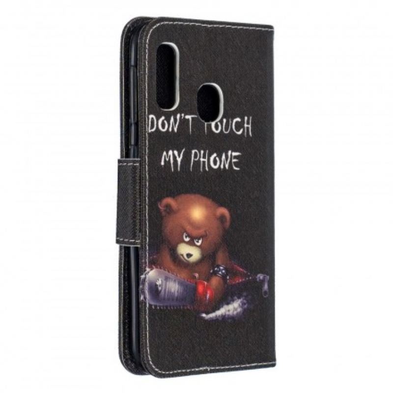 Capa Flip Para Samsung Galaxy A20e Urso Perigoso