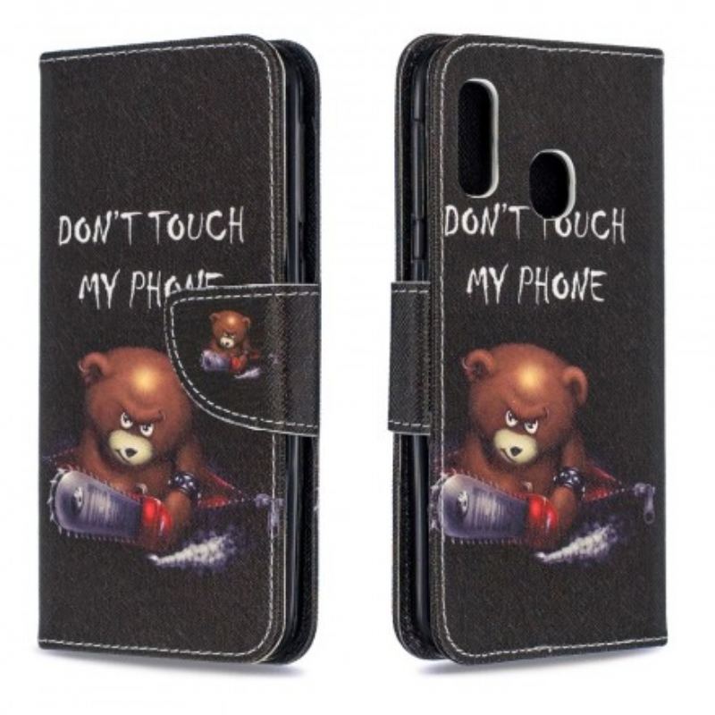 Capa Flip Para Samsung Galaxy A20e Urso Perigoso