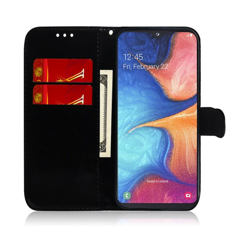 Capa Folio Para Samsung Galaxy A20e Cor Pura