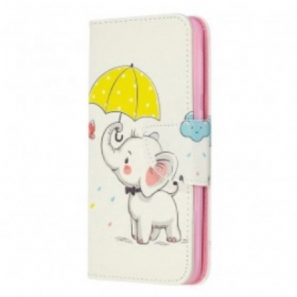 Capa Folio Para Samsung Galaxy A20e Elefante Bébé