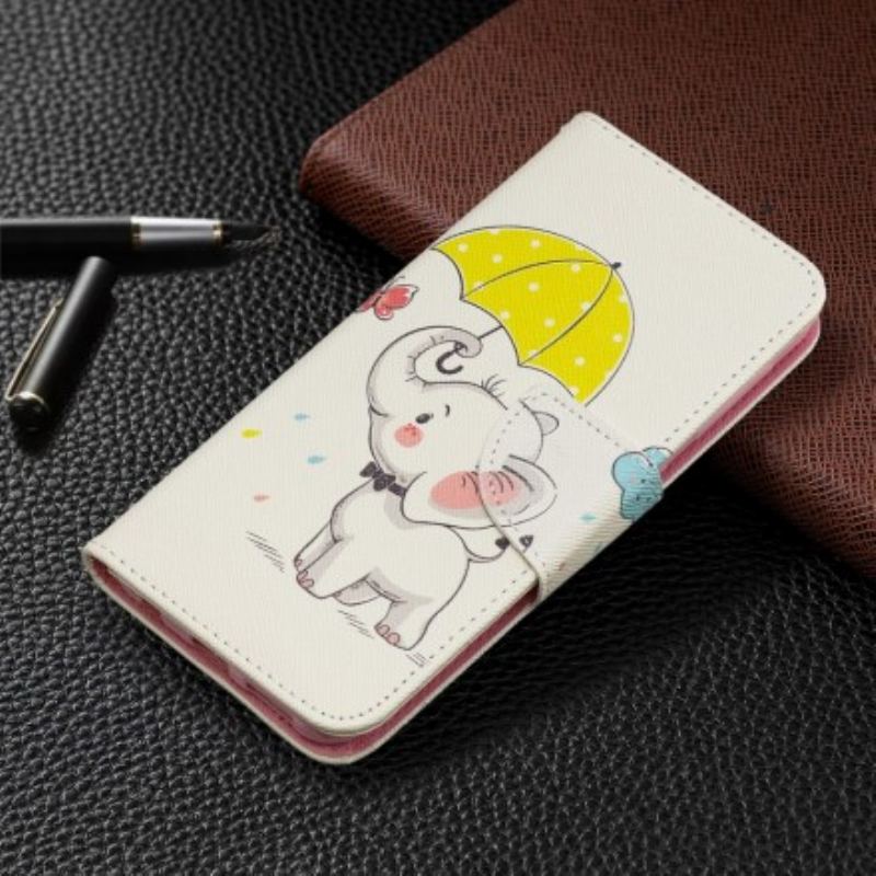 Capa Folio Para Samsung Galaxy A20e Elefante Bébé