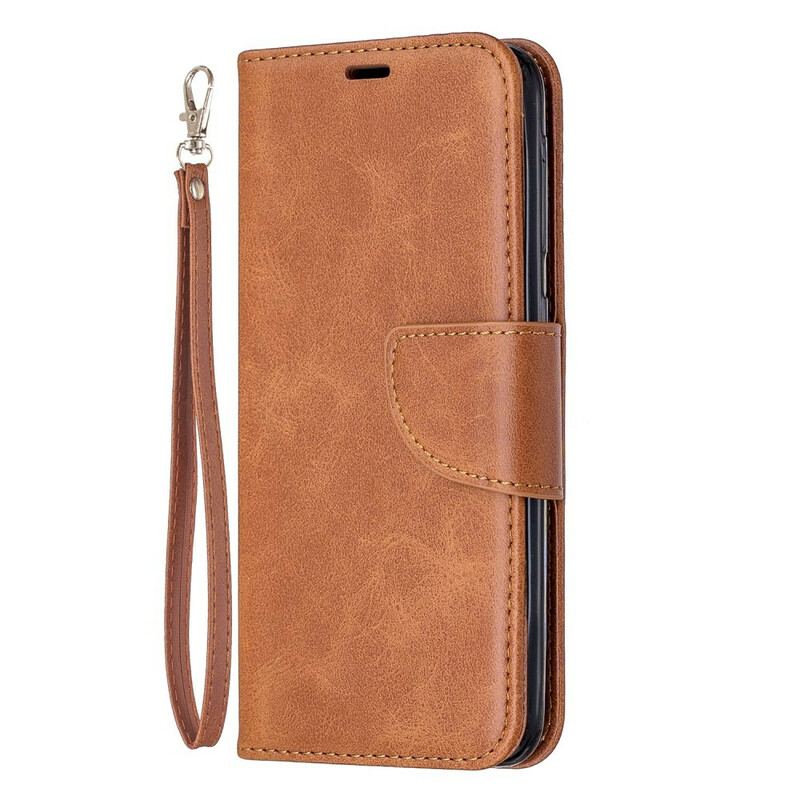 Capa Folio Para Samsung Galaxy A20e Flip Retalho Liso Oblíquo