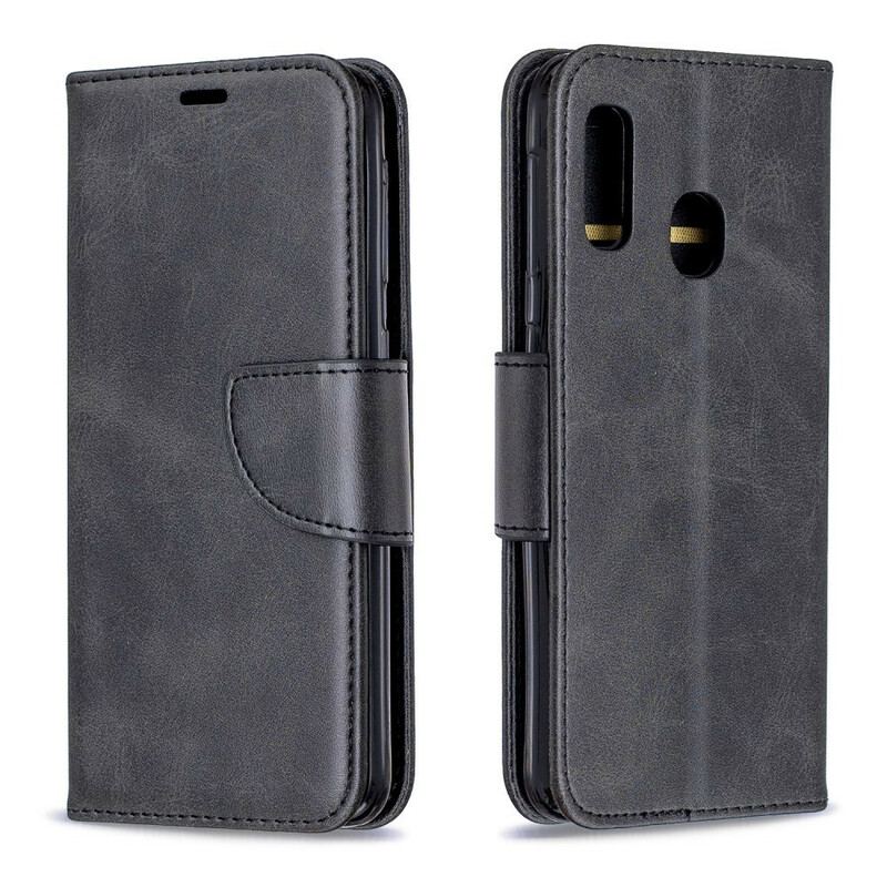 Capa Folio Para Samsung Galaxy A20e Flip Retalho Liso Oblíquo