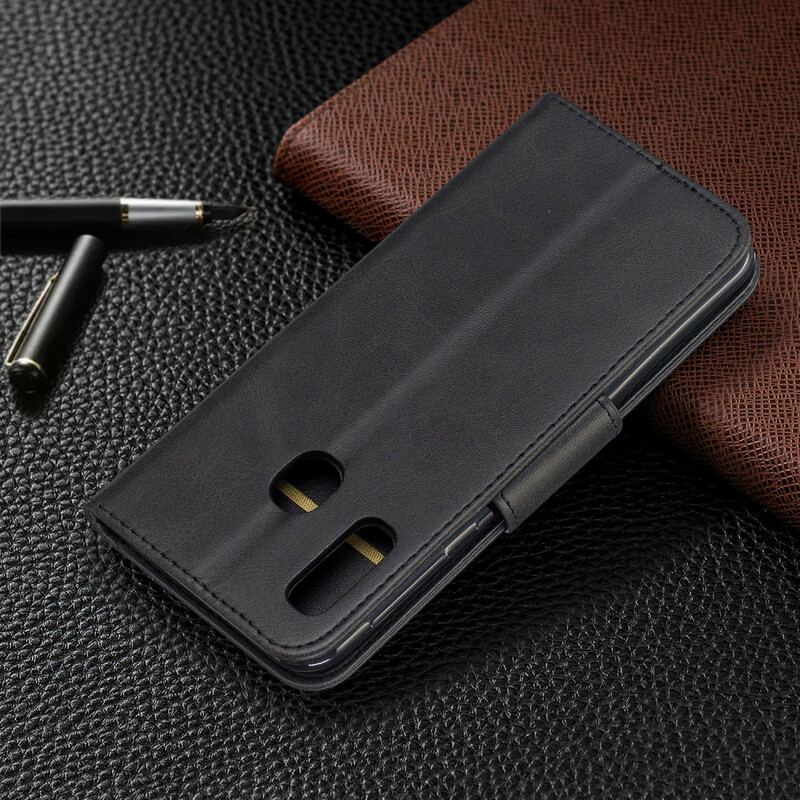 Capa Folio Para Samsung Galaxy A20e Flip Retalho Liso Oblíquo