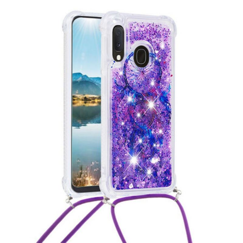 Capa Para Samsung Galaxy A20e De celular Apanhador De Sonhos Com Cordão De Lantejoulas