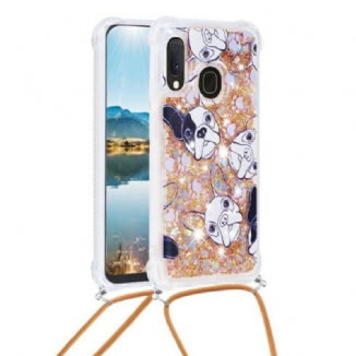 Capa Para Samsung Galaxy A20e De celular Cadelas De Lantejoulas