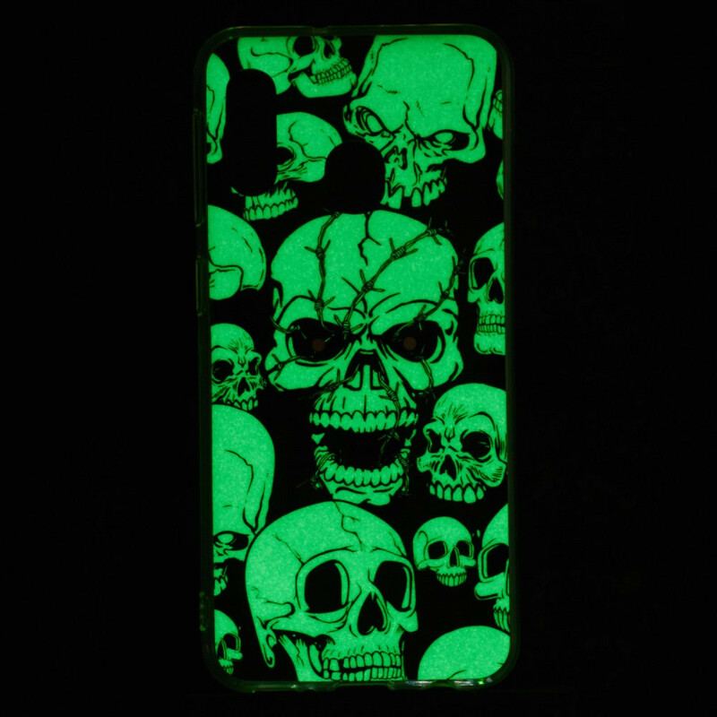 Capa Para Samsung Galaxy A20e Cuidado Crânios Fluorescentes