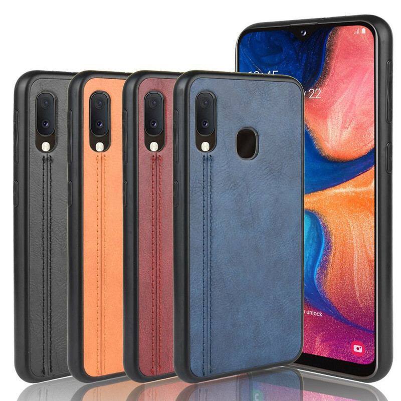 Capa Para Samsung Galaxy A20e Efeito Couro Couture