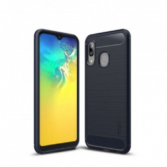 Capa Para Samsung Galaxy A20e Fibra De Carbono Escovada Mofi