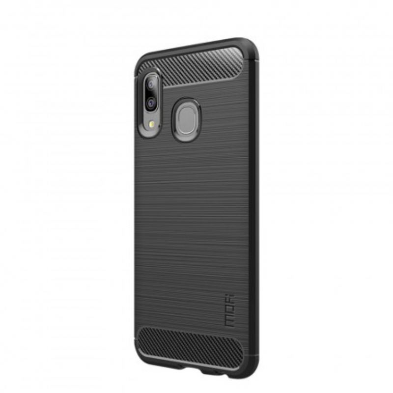 Capa Para Samsung Galaxy A20e Fibra De Carbono Escovada Mofi