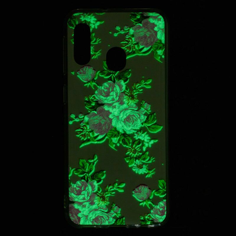 Capa Para Samsung Galaxy A20e Flores Da Liberdade Fluorescentes