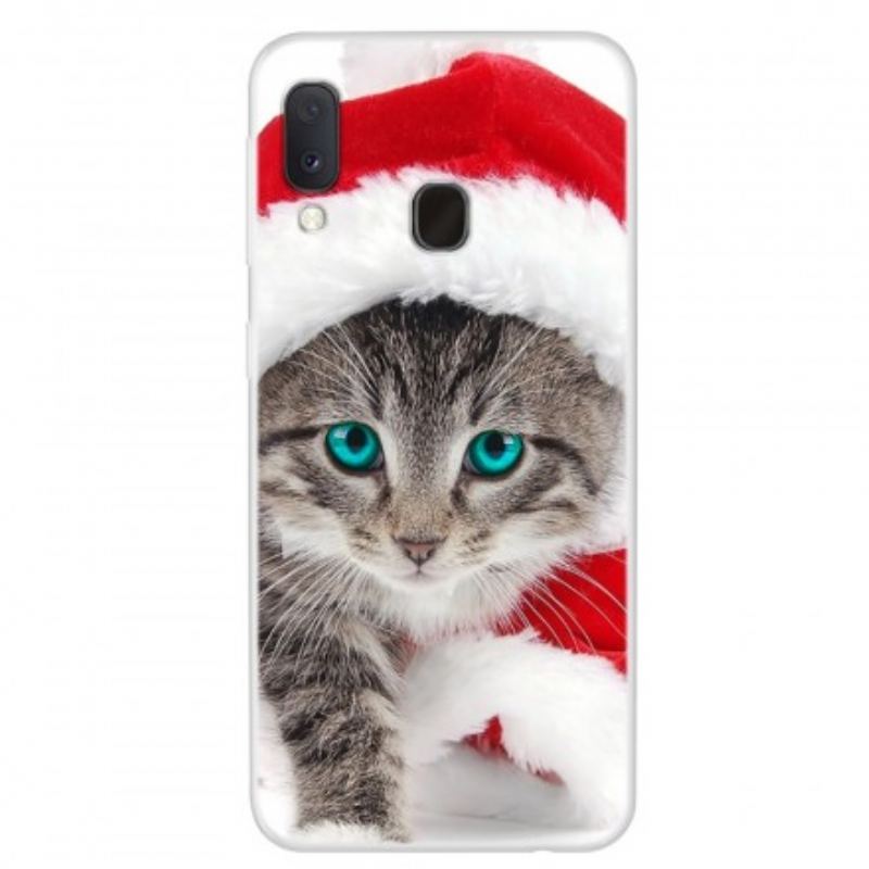 Capa Para Samsung Galaxy A20e Gato De Natal