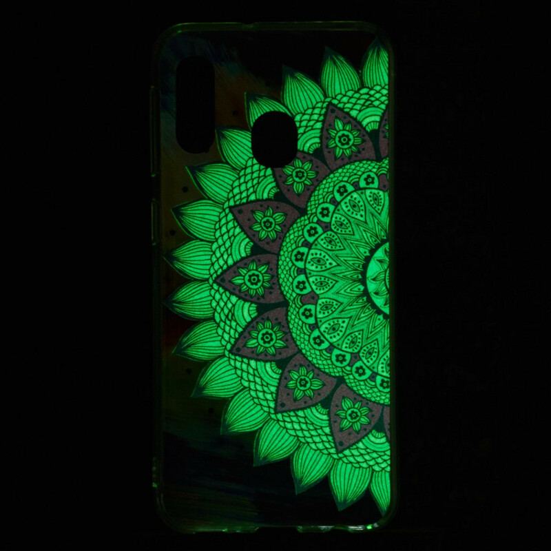 Capa Para Samsung Galaxy A20e Mandala Colorida Fluorescente