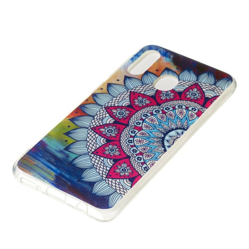 Capa Para Samsung Galaxy A20e Mandala Colorida Fluorescente