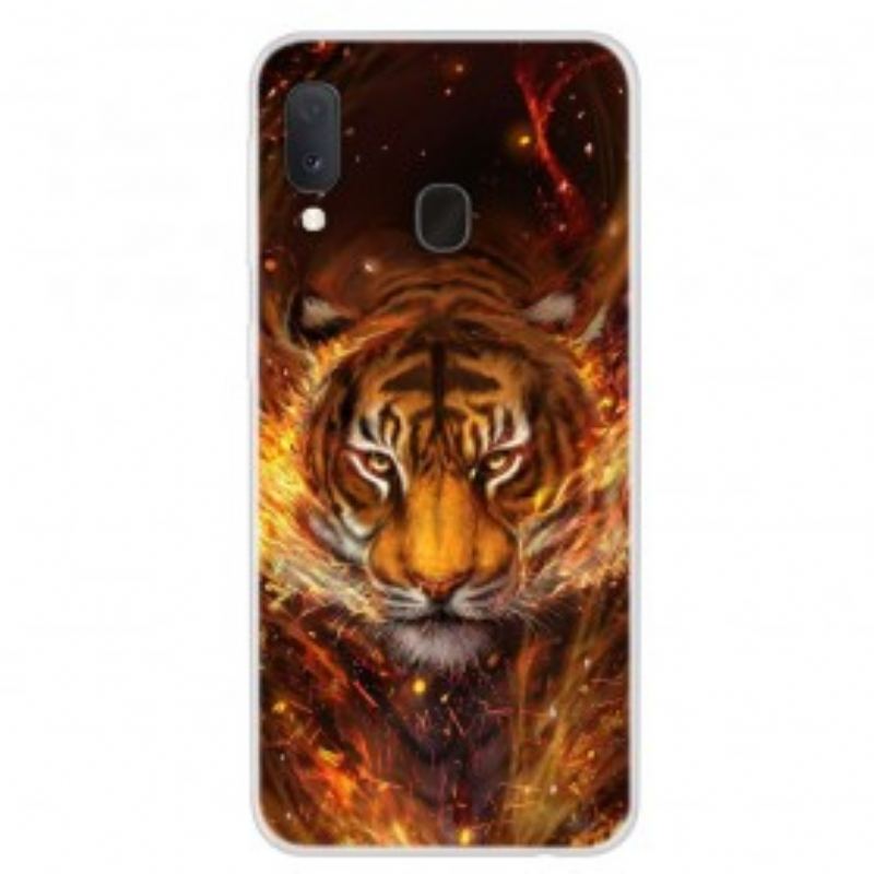 Capa Para Samsung Galaxy A20e Tigre De Fogo