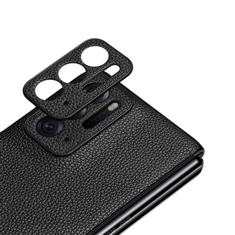 Capa Para Oppo Find N Couro De Lichia Premium Genuíno