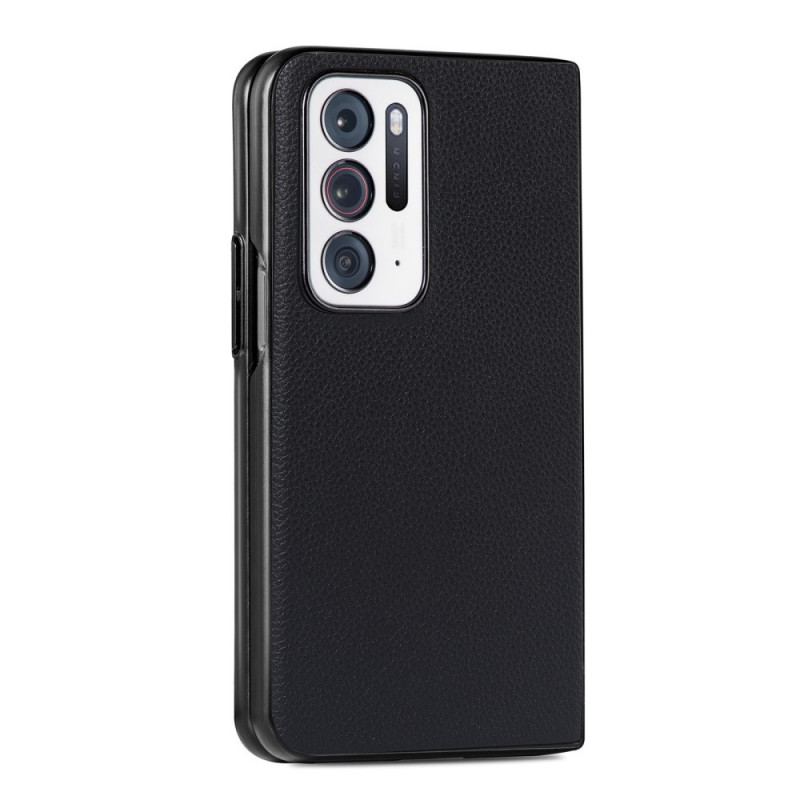 Capa Para Oppo Find N Efeito Couro Lichia