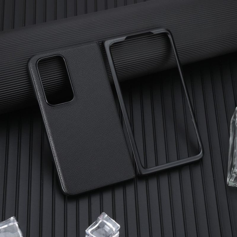 Capa Para Oppo Find N Efeito Couro Lichia