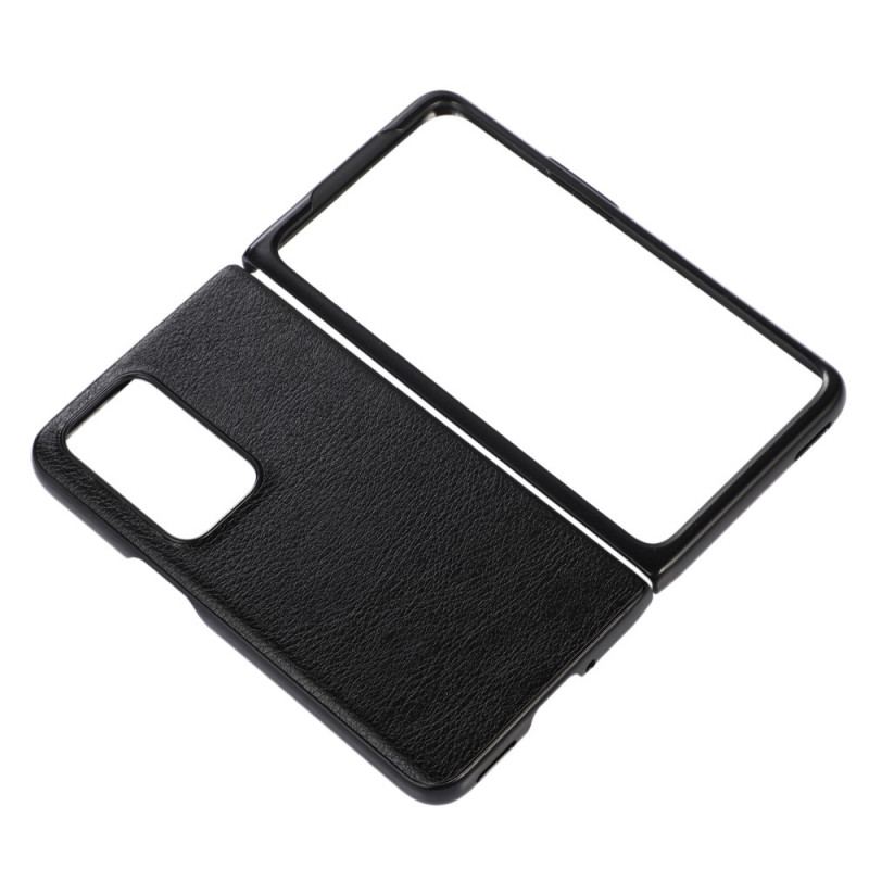 Capa Para Oppo Find N Estilo Couro Lichia