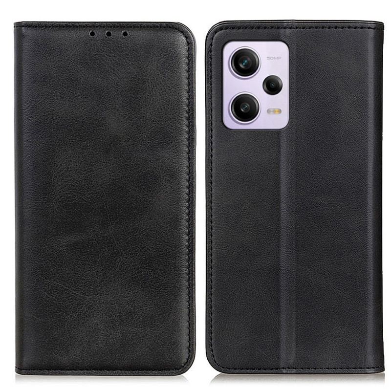 Capa De Celular Para Xiaomi Redmi Note 12 Pro Plus Flip Clássico Couro Rachado