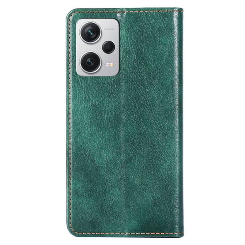 Capa De Celular Para Xiaomi Redmi Note 12 Pro Plus Flip Costura De Couro Falso