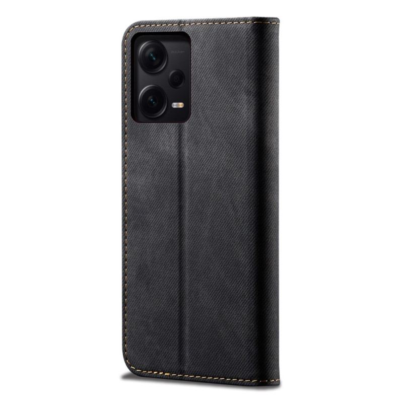 Capa De Celular Para Xiaomi Redmi Note 12 Pro Plus Flip Tecido Jeans