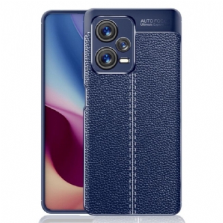 Capa De Celular Para Xiaomi Redmi Note 12 Pro Plus Linha Dupla Efeito Couro Litchi