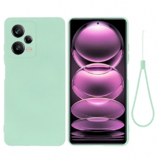 Capa De Celular Para Xiaomi Redmi Note 12 Pro Plus Silicone Líquido Com Cordão