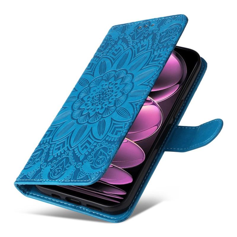 Capa De Couro Para Xiaomi Redmi Note 12 Pro Plus De Cordão Decoração Mandala Com Alça