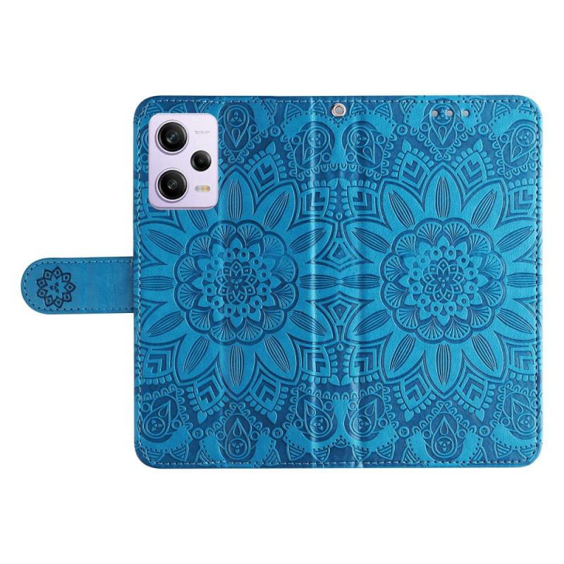 Capa De Couro Para Xiaomi Redmi Note 12 Pro Plus De Cordão Decoração Mandala Com Alça