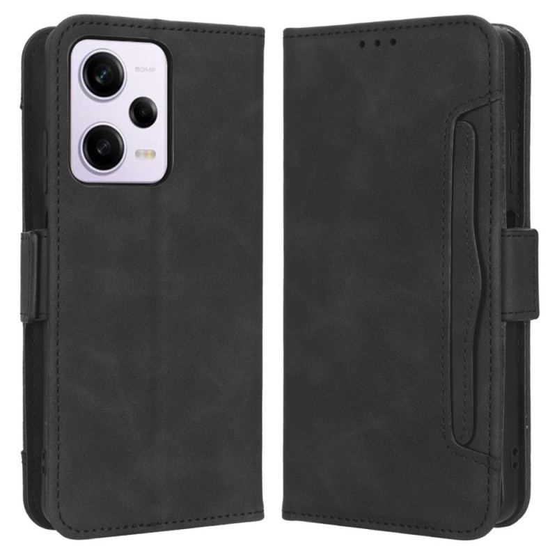 Capa Em Pele Para Xiaomi Redmi Note 12 Pro Plus Cartões Múltiplos