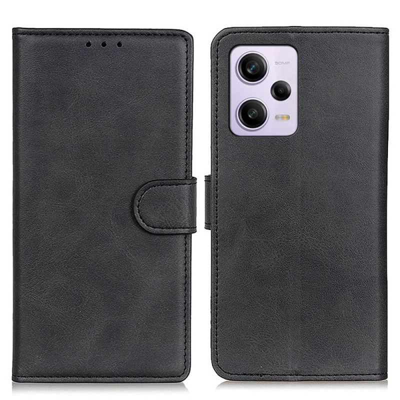 Capa Em Pele Para Xiaomi Redmi Note 12 Pro Plus Couro Sintético Fosco