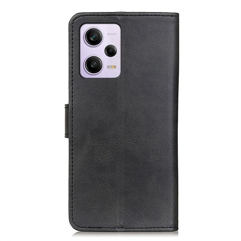 Capa Em Pele Para Xiaomi Redmi Note 12 Pro Plus Couro Sintético Fosco