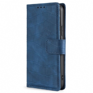 Capa Em Pele Para Xiaomi Redmi Note 12 Pro Plus Crocodilo