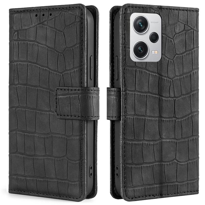 Capa Em Pele Para Xiaomi Redmi Note 12 Pro Plus Crocodilo