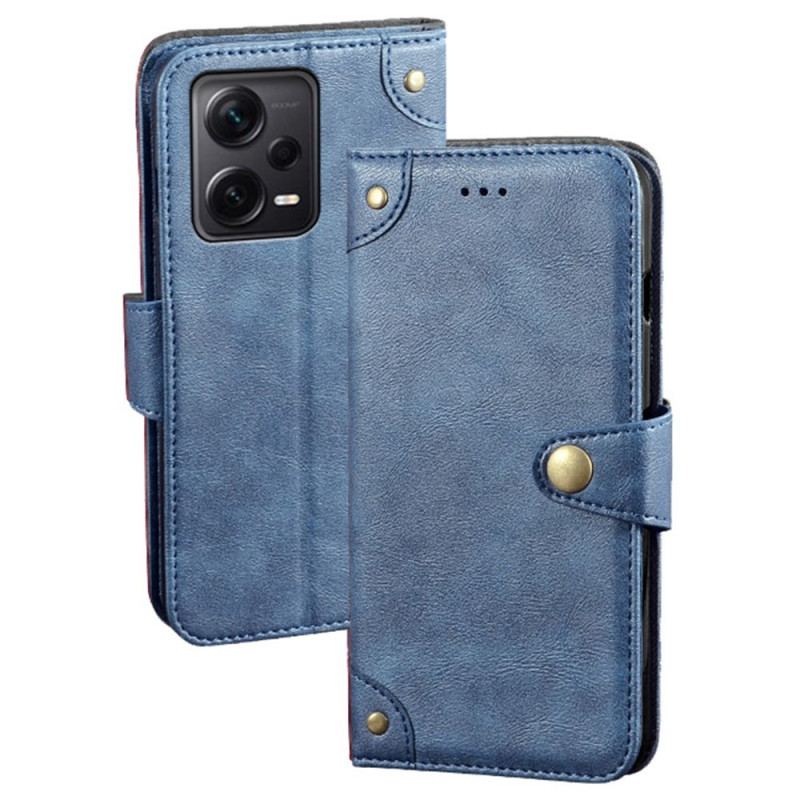 Capa Flip Para Xiaomi Redmi Note 12 Pro Plus Botão Magnético