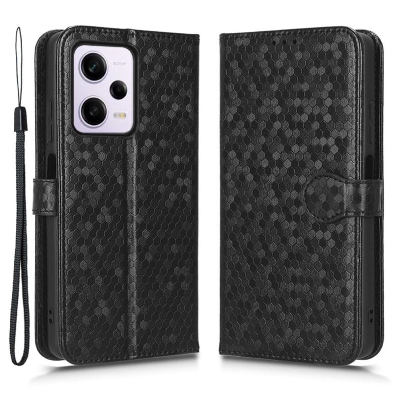 Capa Flip Para Xiaomi Redmi Note 12 Pro Plus De Cordão Padrão 3d Strappy