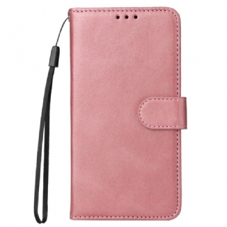 Capa Flip Para Xiaomi Redmi Note 12 Pro Plus De Cordão Simples Com Alça