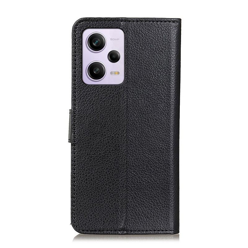 Capa Flip Para Xiaomi Redmi Note 12 Pro Plus Couro Falso Tradicional