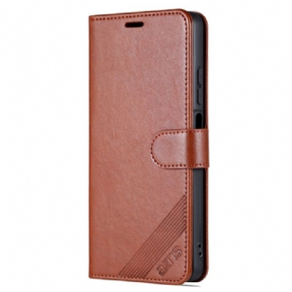 Capa Flip Para Xiaomi Redmi Note 12 Pro Plus Efeito Couro