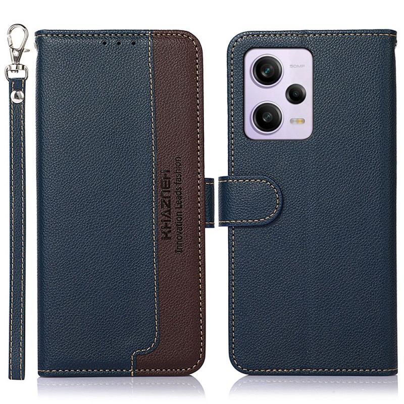 Capa Flip Para Xiaomi Redmi Note 12 Pro Plus Estilo Lichia Rfid Khazneh