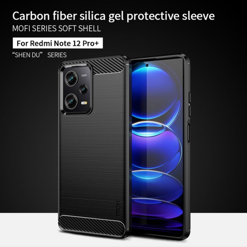 Capa Para Xiaomi Redmi Note 12 Pro Plus Fibra De Carbono Escovada