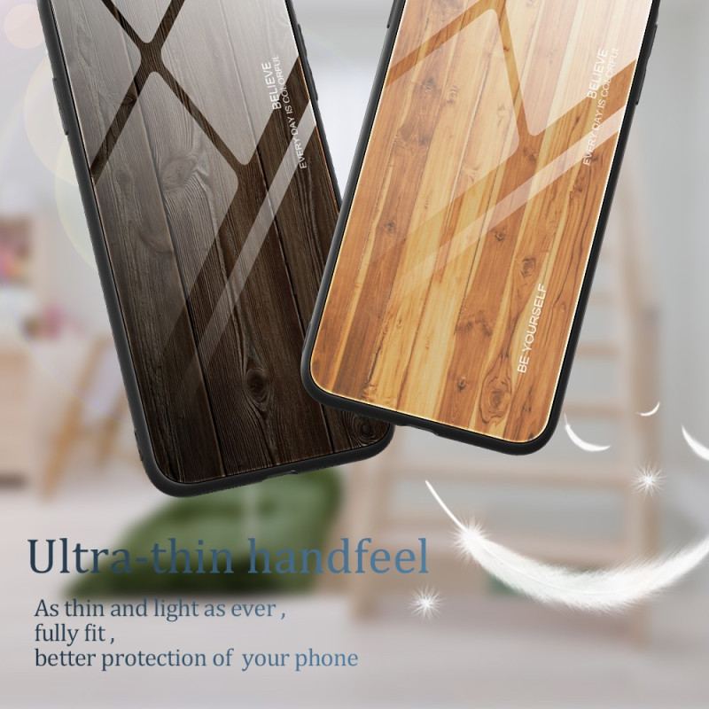 Capa Para Xiaomi Redmi Note 12 Pro Plus Vidro Temperado Com Design De Madeira