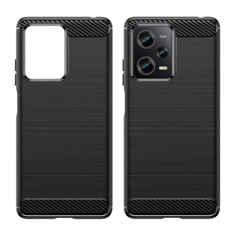 Capa De Celular Para Poco X5 Pro 5G Fibra De Carbono Escovada