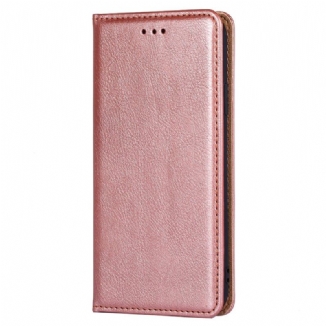 Capa De Celular Para Poco X5 Pro 5G Flip Costura De Couro Falso