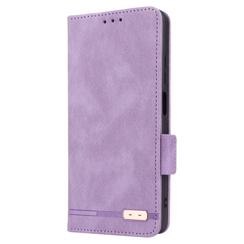 Capa De Celular Para Poco X5 Pro 5G Flip Efeito Couro Elegante