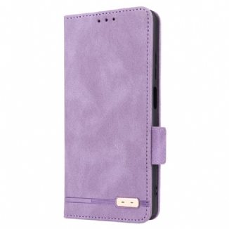 Capa De Celular Para Poco X5 Pro 5G Flip Efeito Couro Elegante