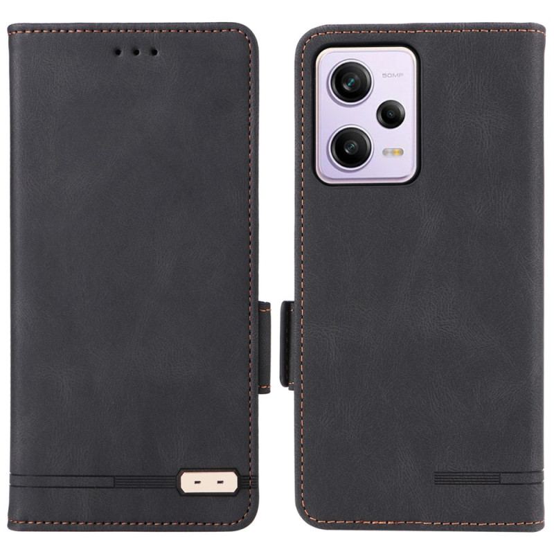 Capa De Celular Para Poco X5 Pro 5G Flip Efeito Couro Elegante