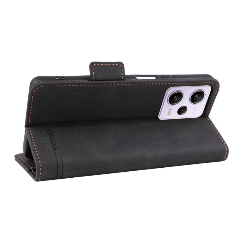 Capa De Celular Para Poco X5 Pro 5G Flip Efeito Couro Elegante