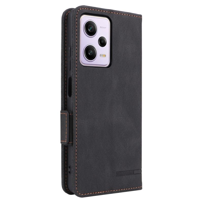 Capa De Celular Para Poco X5 Pro 5G Flip Efeito Couro Elegante